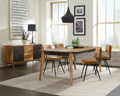 Best Furniture Outlet - Coaster - Partridge 5-piece Dining Set Natural Sheesham and Camel - 110571-S5C