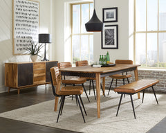 Best Furniture Outlet - Coaster - Partridge 6-piece Dining Set Natural Sheesham and Camel - 110571-S6C