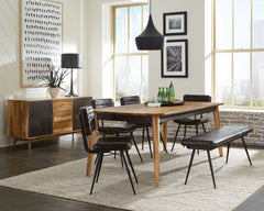 Best Furniture Outlet - Coaster - Partridge 6-piece Dining Set Natural Sheesham and Espresso - 110571-S6E