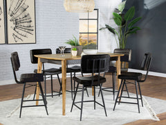 Best Furniture Outlet - Coaster - Partridge 7-piece Counter Dining Set Sheesham and Espresso - 110578-S7E