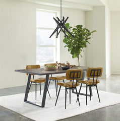 Best Furniture Outlet - Coaster - Misty 5-piece Rectangular Dining Set Sheesham and Camel - 110681-S5C