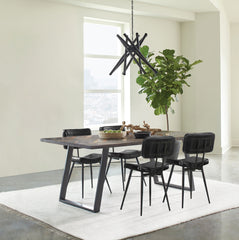 Best Furniture Outlet - Coaster - Misty 5-piece Rectangular Dining Set Sheesham and Espresso - 110681-S5E