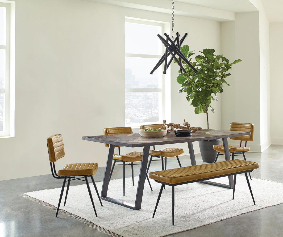 Best Furniture Outlet - Coaster - Misty 6-piece Rectangular Dining Set Sheesham and Camel - 110681-S6C