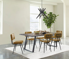 Best Furniture Outlet - Coaster - Misty 7-piece Rectangular Dining Set Sheesham and Camel - 110681-S7C