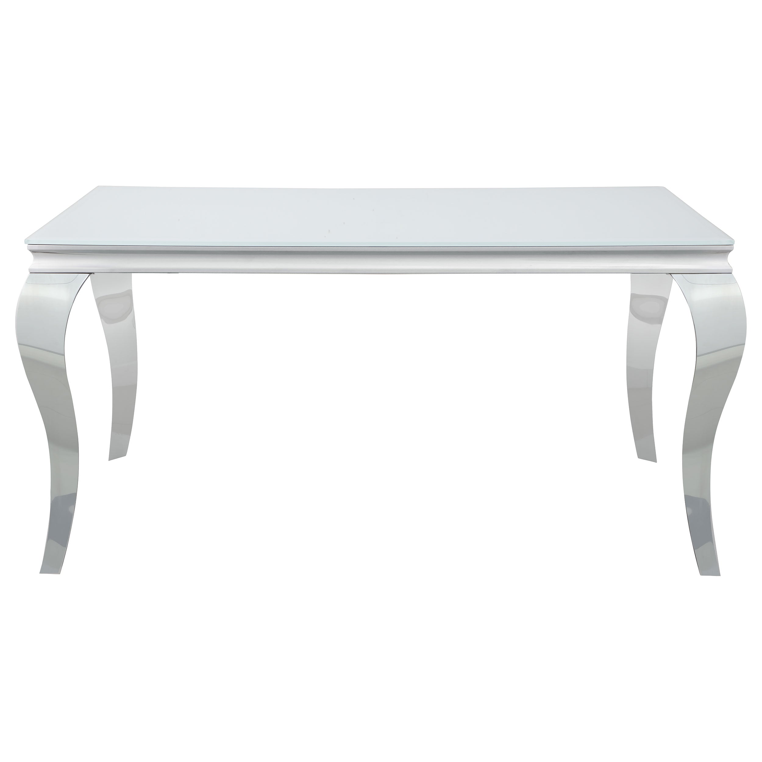 Carone 5-piece 61-inch Rectangular White Glass Dining Set Teal