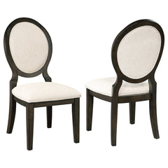 Best Furniture Outlet - Coaster - Twyla Oval Back Dining Side Chair Dark Cocoa (Set of 2) - 115102
