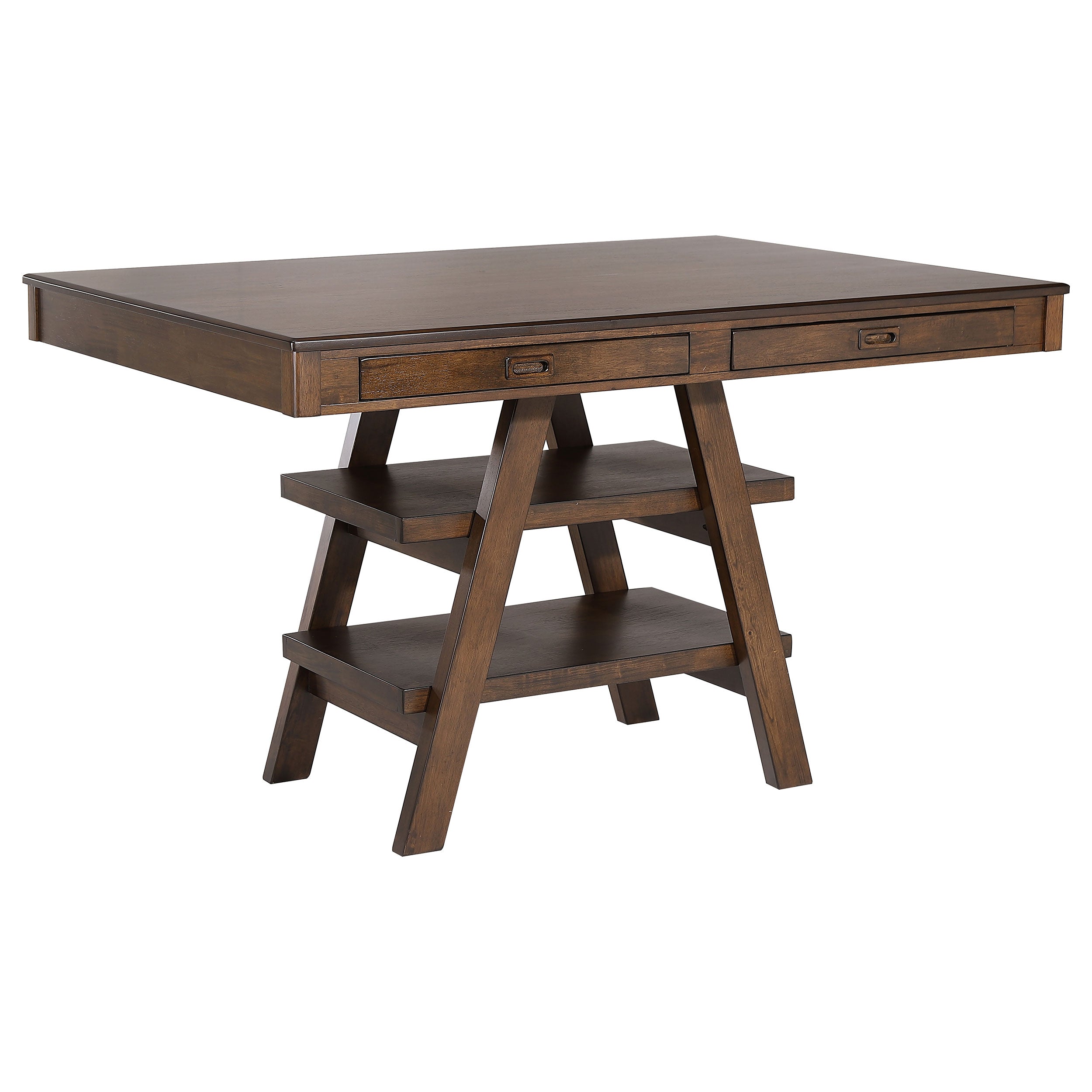 Best Furniture Outlet - Coaster - Dewey Rectangular 60-inch Counter Height Dining Table Walnut - 115208