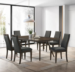 Best Furniture Outlet - Coaster - Wes 7-piece Rectangular Dining Table Set Dark Walnut - 115271-S7