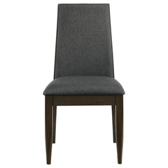 Wes Upholstered Dining Side Chair Dark Walnut (Set of 2)