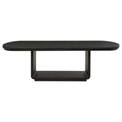 Leandro 7-piece Rectangular Dining Table Set Burnished Black