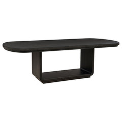 Best Furniture Outlet - Coaster - Leandro 78-inch Extension Dining Room Table Burnished Black - 115391