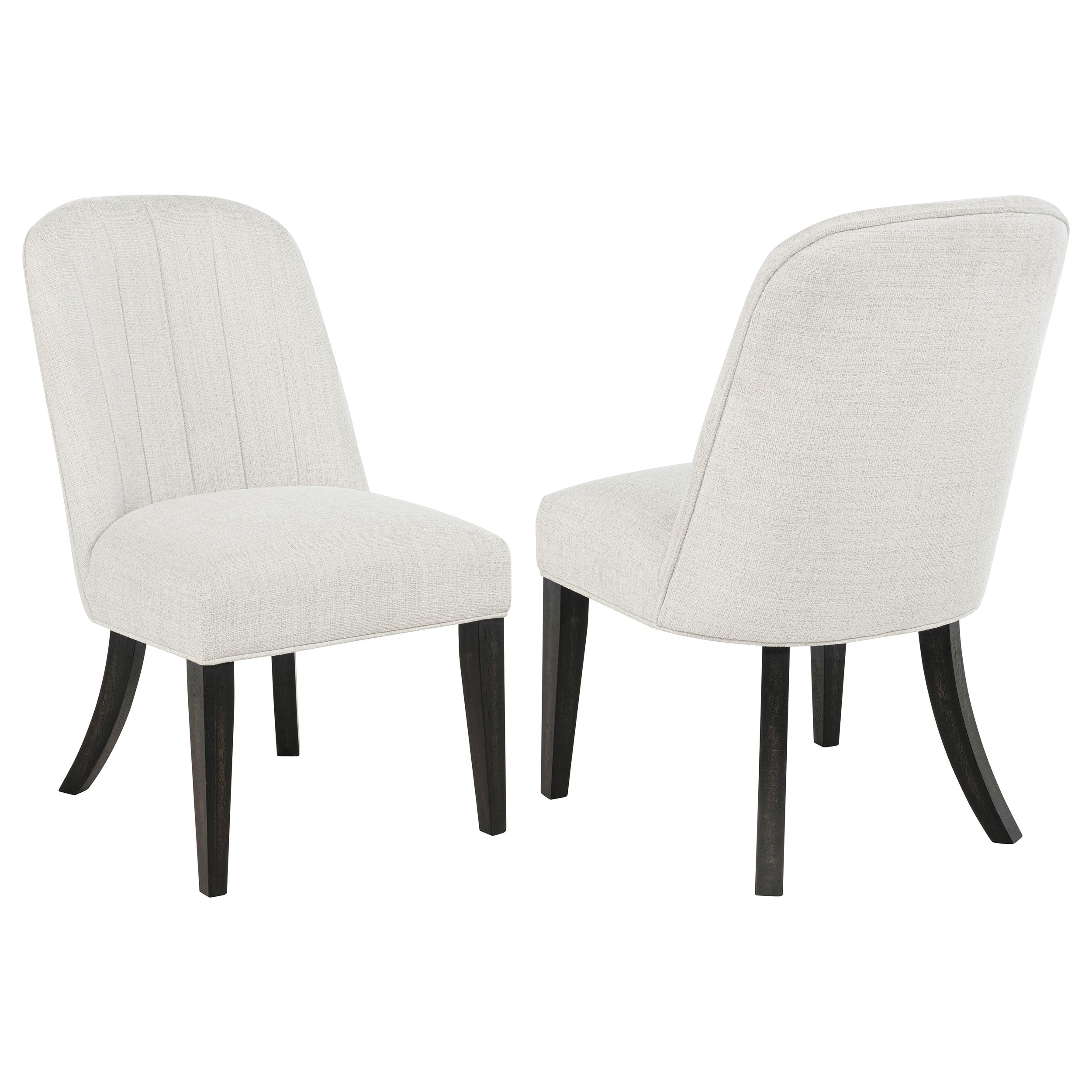 Best Furniture Outlet - Coaster - Leandro Upholstered Dining Side Chair Cream (Set of 2) - 115392