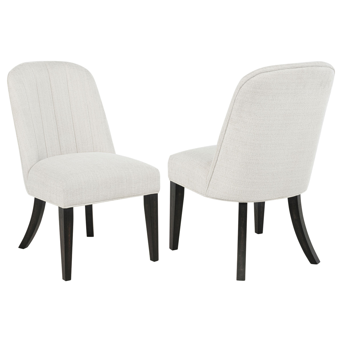 Best Furniture Outlet - Coaster - Leandro Upholstered Dining Side Chair Cream (Set of 2) - 115392