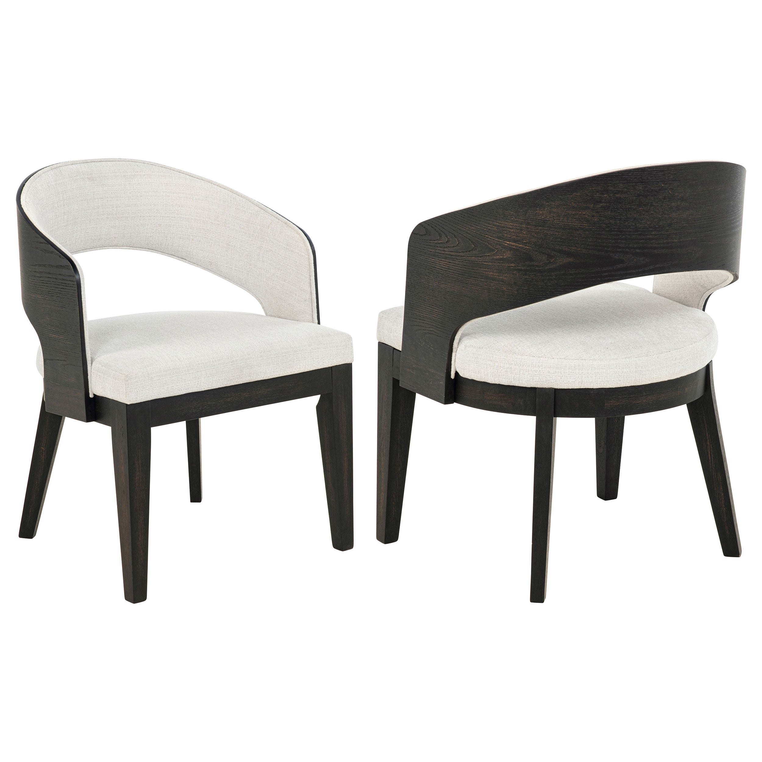 Best Furniture Outlet - Coaster - Leandro Upholstered Dining Arm Chair Cream (Set of 2) - 115393