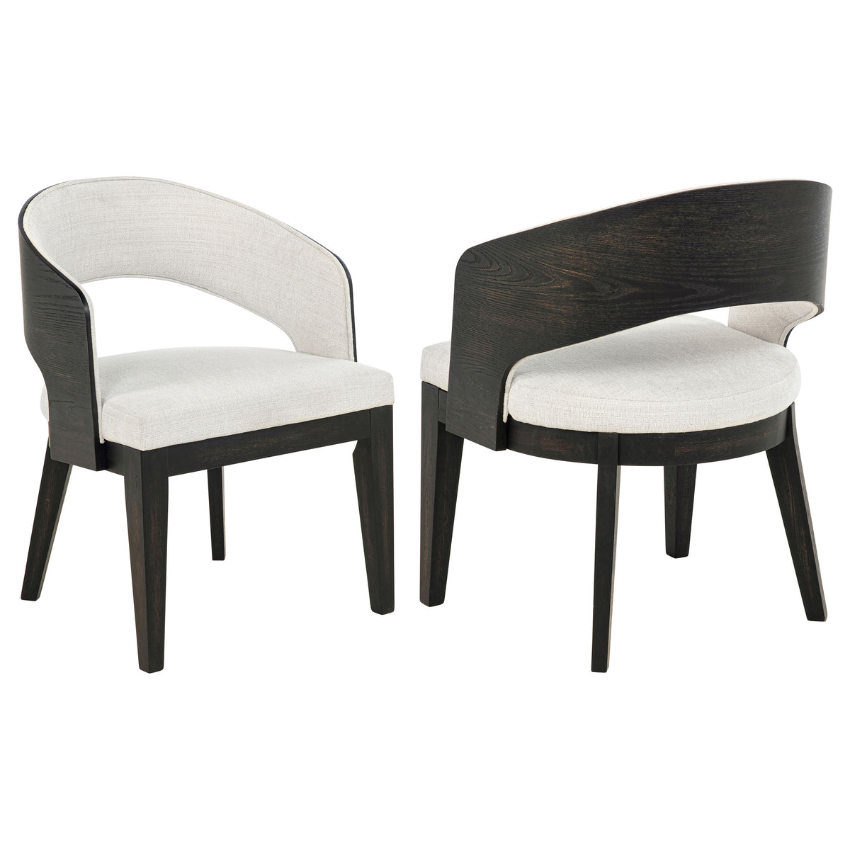 Best Furniture Outlet - Coaster - Leandro Upholstered Dining Arm Chair Cream (Set of 2) - 115393