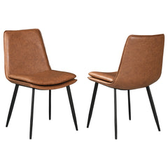 Best Furniture Outlet - Coaster - Ortega Upholstered Dining Side Chair Coffee (Set of 2) - 115472