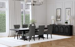 Best Furniture Outlet - Coaster - Florence 7-piece 126-inch Extension Dining Table Set Grey - 115531-S7G