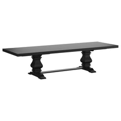 Best Furniture Outlet - Coaster - Florence 126-inch Extension Dining Table Distressed Black - 115531
