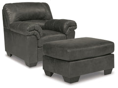 Best Furniture Outlet - Ashley Furniture - Bladen Chair and Ottoman - Chair and Ottoman / Slate - 12021U3
