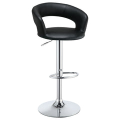 Best Furniture Outlet - Coaster - Barraza 29-inch Adjustable Height Bar Stool Black and Chrome - 120346