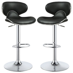 Best Furniture Outlet - Coaster - Edenton Upholstered Adjustable Bar Stool Black (Set of 2) - 120359