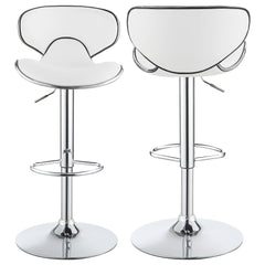 Best Furniture Outlet - Coaster - Edenton Upholstered Adjustable Bar Stool White (Set of 2) - 120389