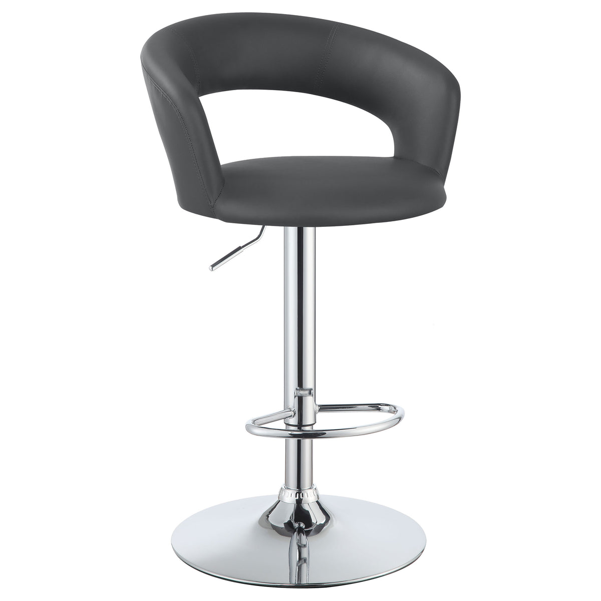 Best Furniture Outlet - Coaster - Barraza 29-inch Adjustable Height Bar Stool Grey and Chrome - 120397