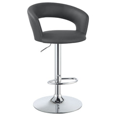 Best Furniture Outlet - Coaster - Barraza 29-inch Adjustable Height Bar Stool Grey and Chrome - 120397