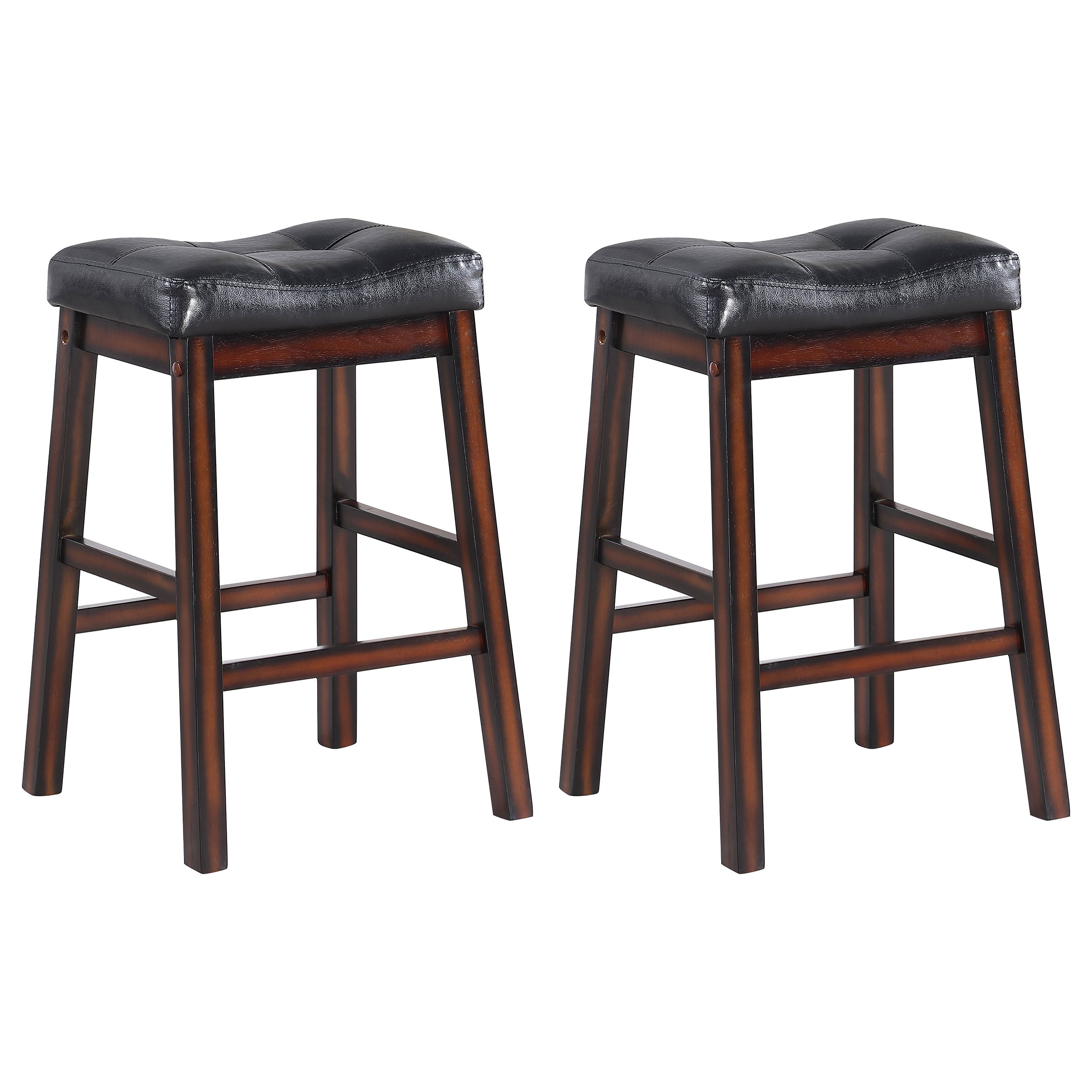 Best Furniture Outlet - Coaster - Donald Upholstered Counter Stool Cappuccino (Set of 2) - 120519