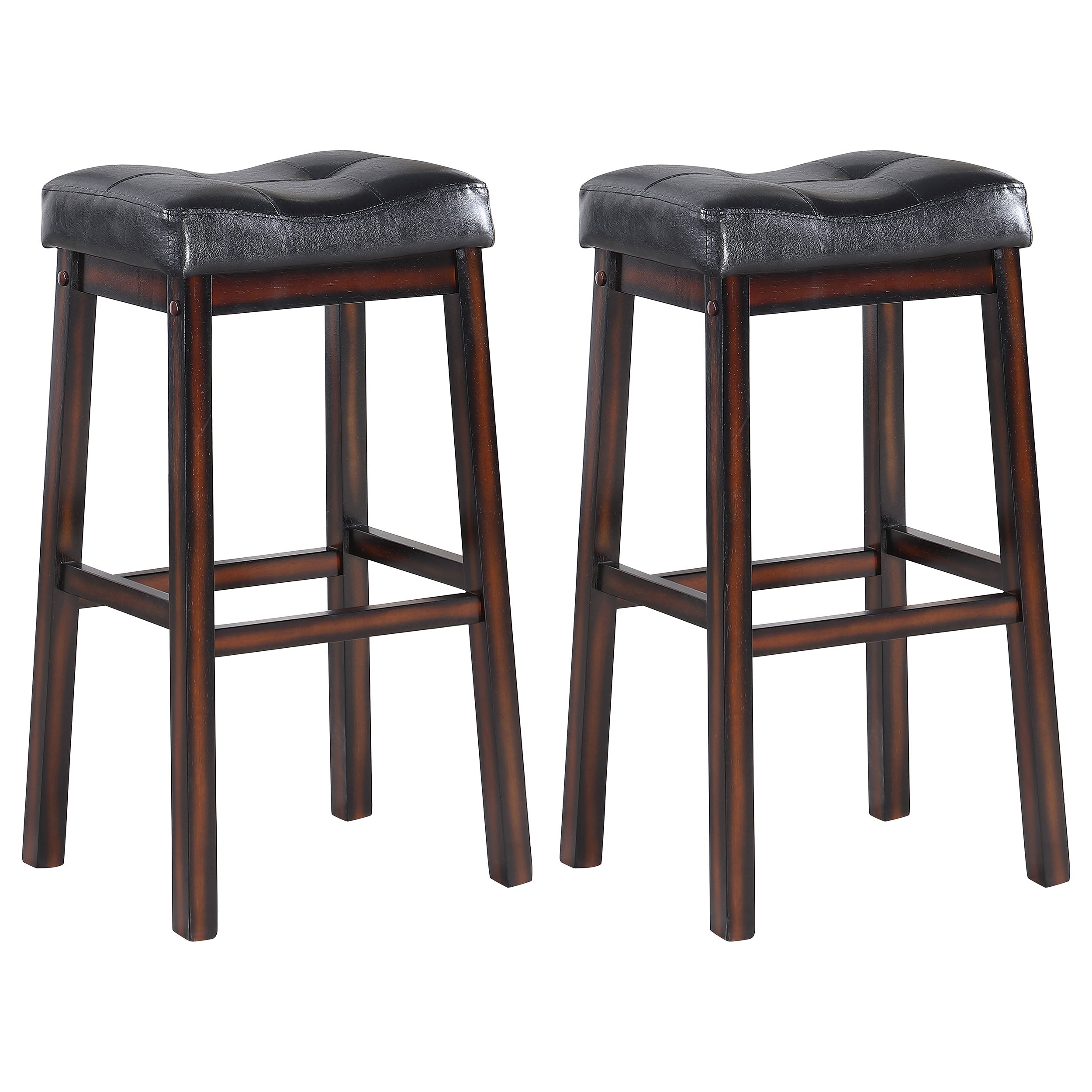 Best Furniture Outlet - Coaster - Donald Upholstered Bar Stool Cappuccino (Set of 2) - 120520