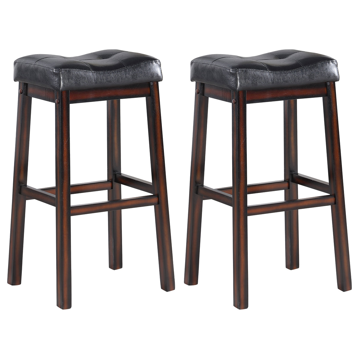 Best Furniture Outlet - Coaster - Donald Upholstered Bar Stool Cappuccino (Set of 2) - 120520