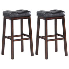 Best Furniture Outlet - Coaster - Donald Upholstered Bar Stool Cappuccino (Set of 2) - 120520