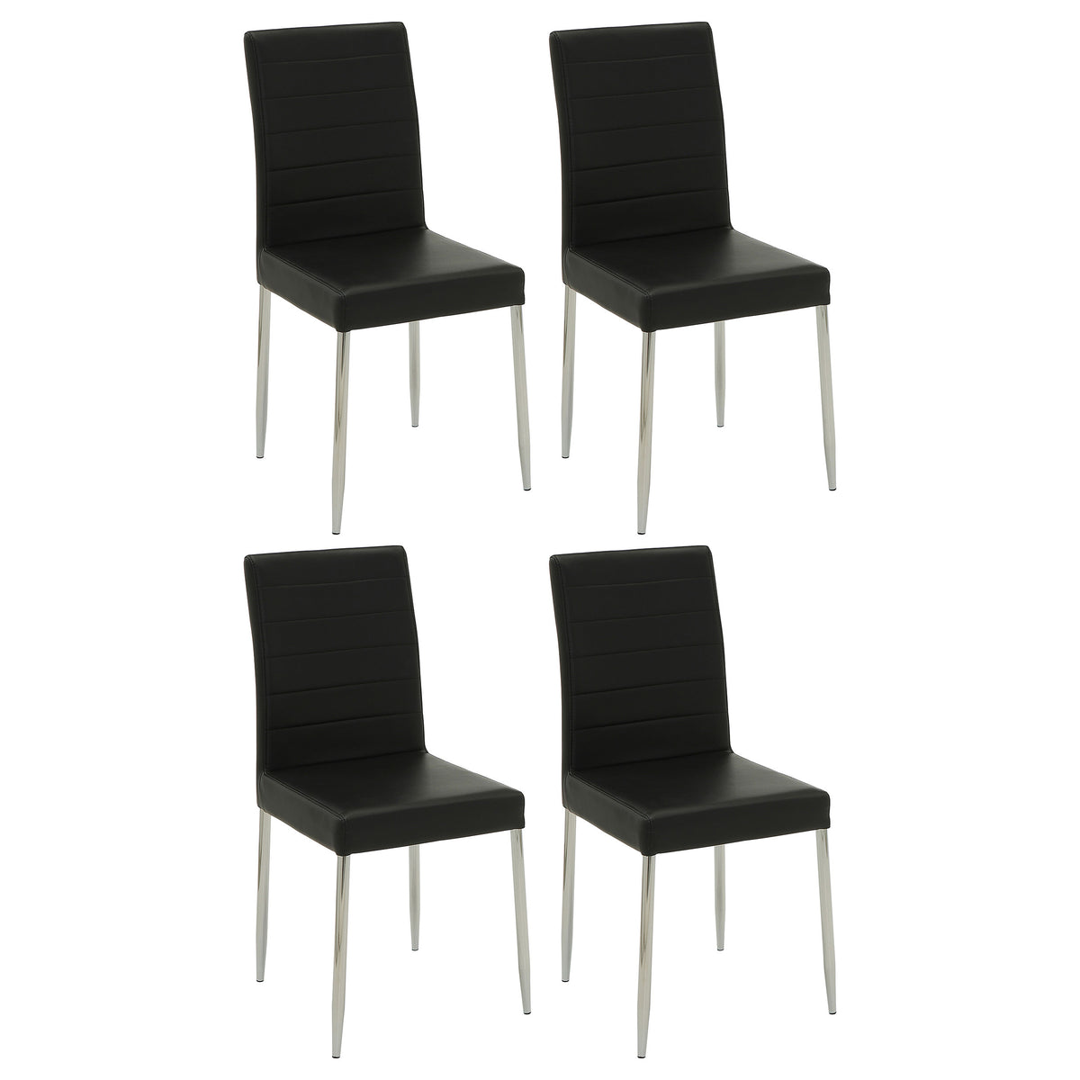Best Furniture Outlet - Coaster - Maston Upholstered Dining Side Chair Black (Set of 4) - 120767BLK