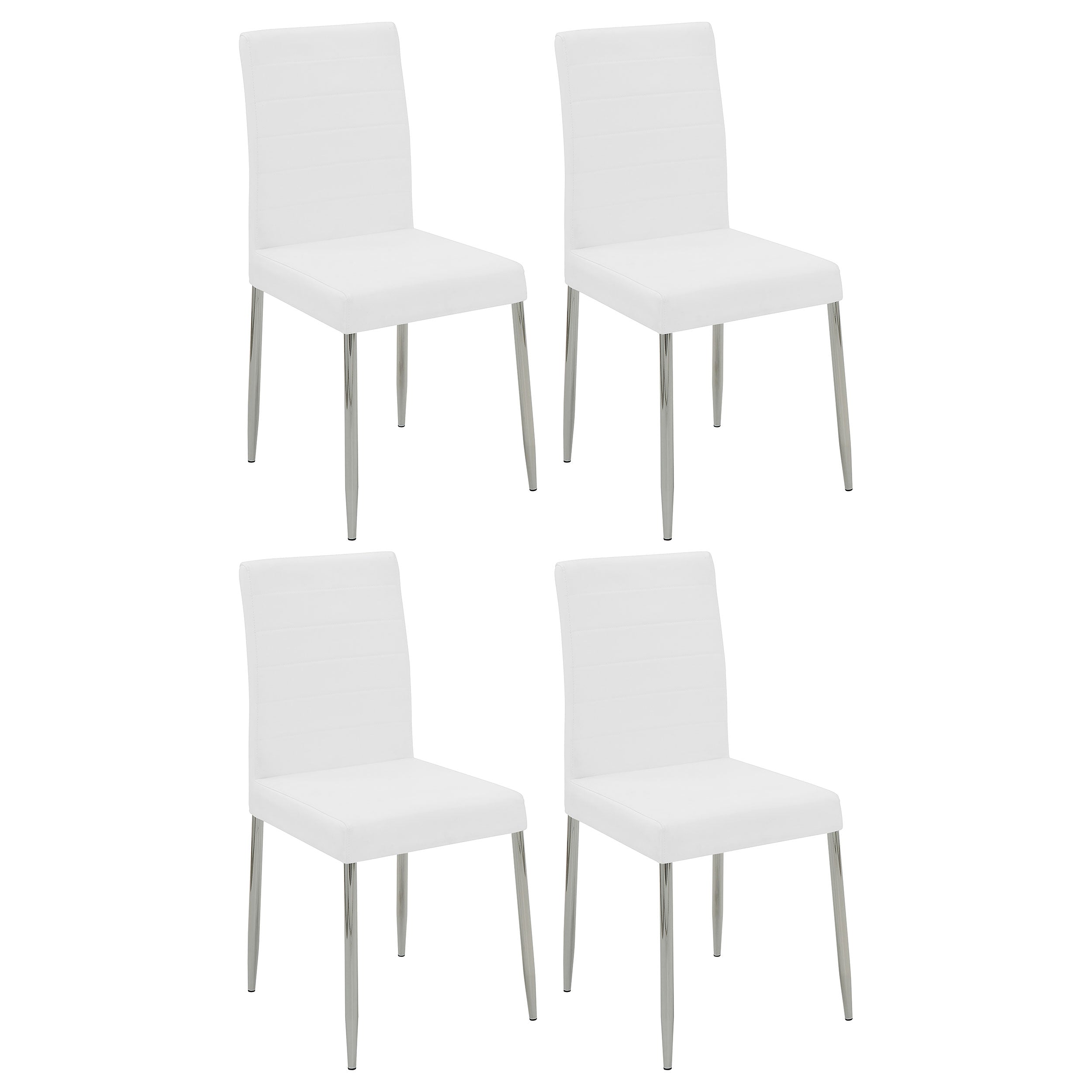 Best Furniture Outlet - Coaster - Maston Upholstered Dining Side Chair White (Set of 4) - 120767WHT