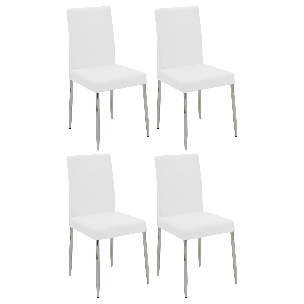 Best Furniture Outlet - Coaster - Maston Upholstered Dining Side Chair White (Set of 4) - 120767WHT