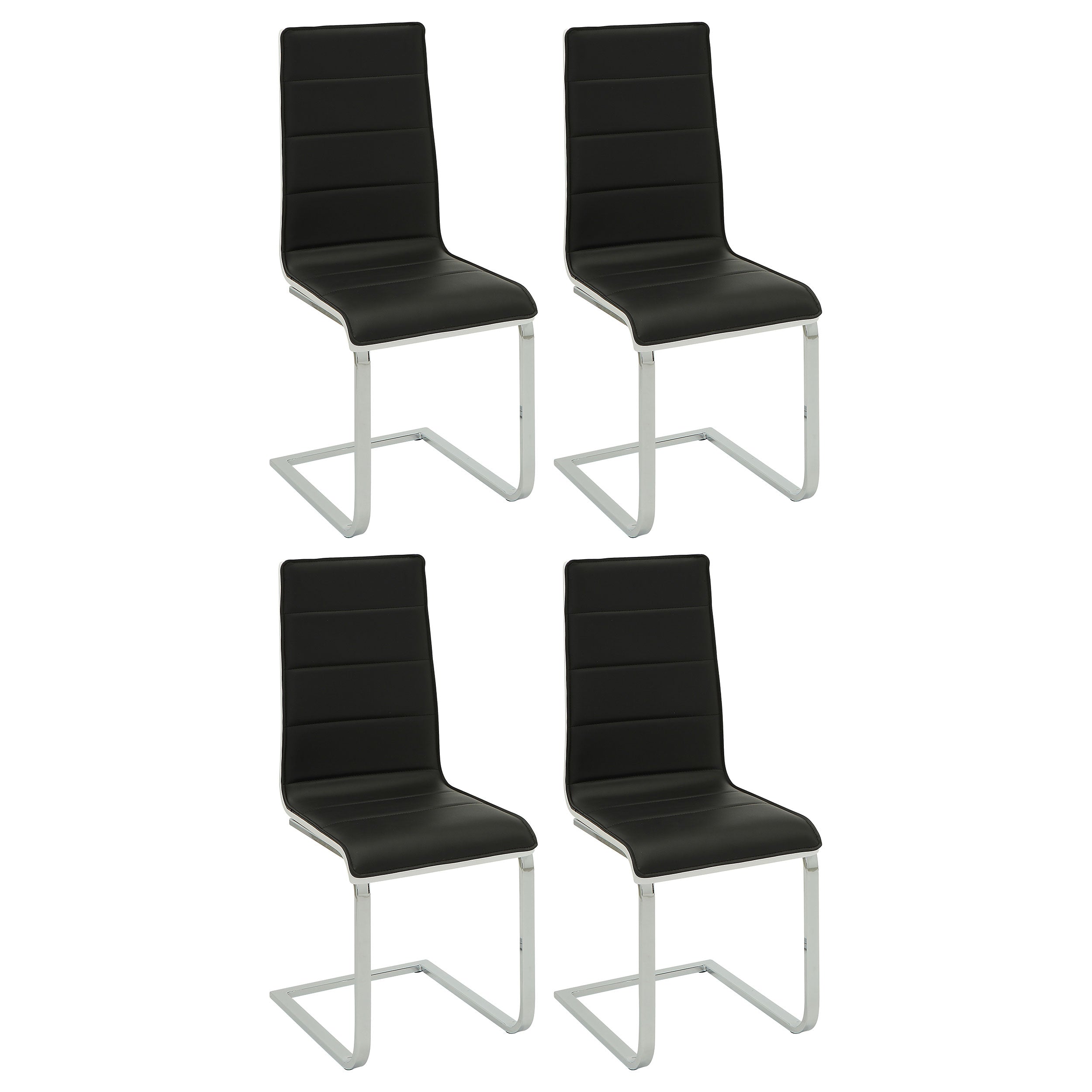 Best Furniture Outlet - Coaster - Broderick Upholstered Dining Side Chair Black (Set of 4) - 120948