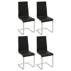 Best Furniture Outlet - Coaster - Broderick Upholstered Dining Side Chair Black (Set of 4) - 120948