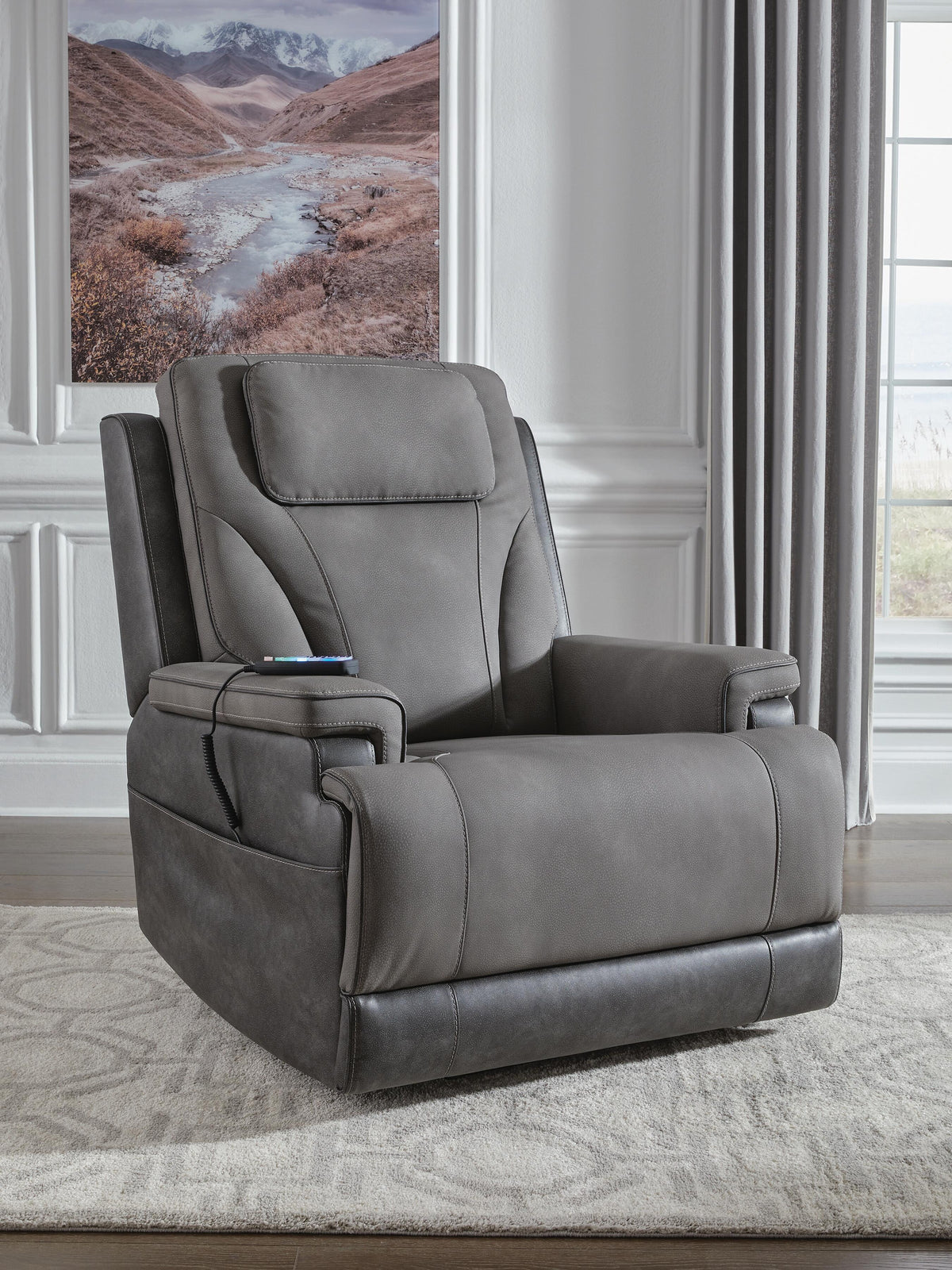 Best Furniture Outlet - Ashley Furniture - 4Z-Peaceful Pause Living Room - Power Lift Recliner - PC1210412