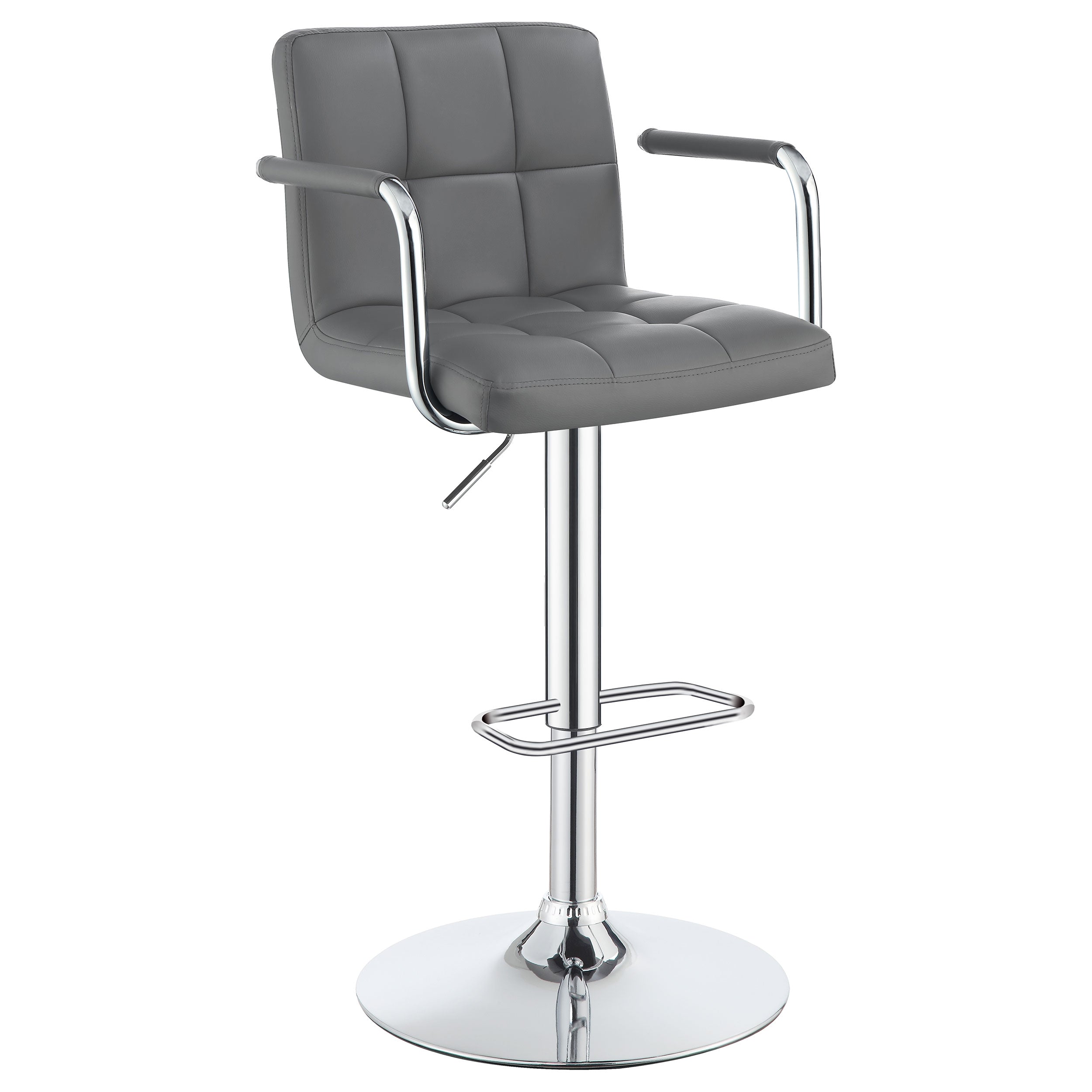 Best Furniture Outlet - Coaster - Palomar Adjustable Height Bar Stool Grey and Chrome - 121096
