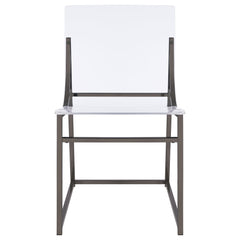 Adino Acrylic Dining Side Chair Black Nickel (Set of 2)