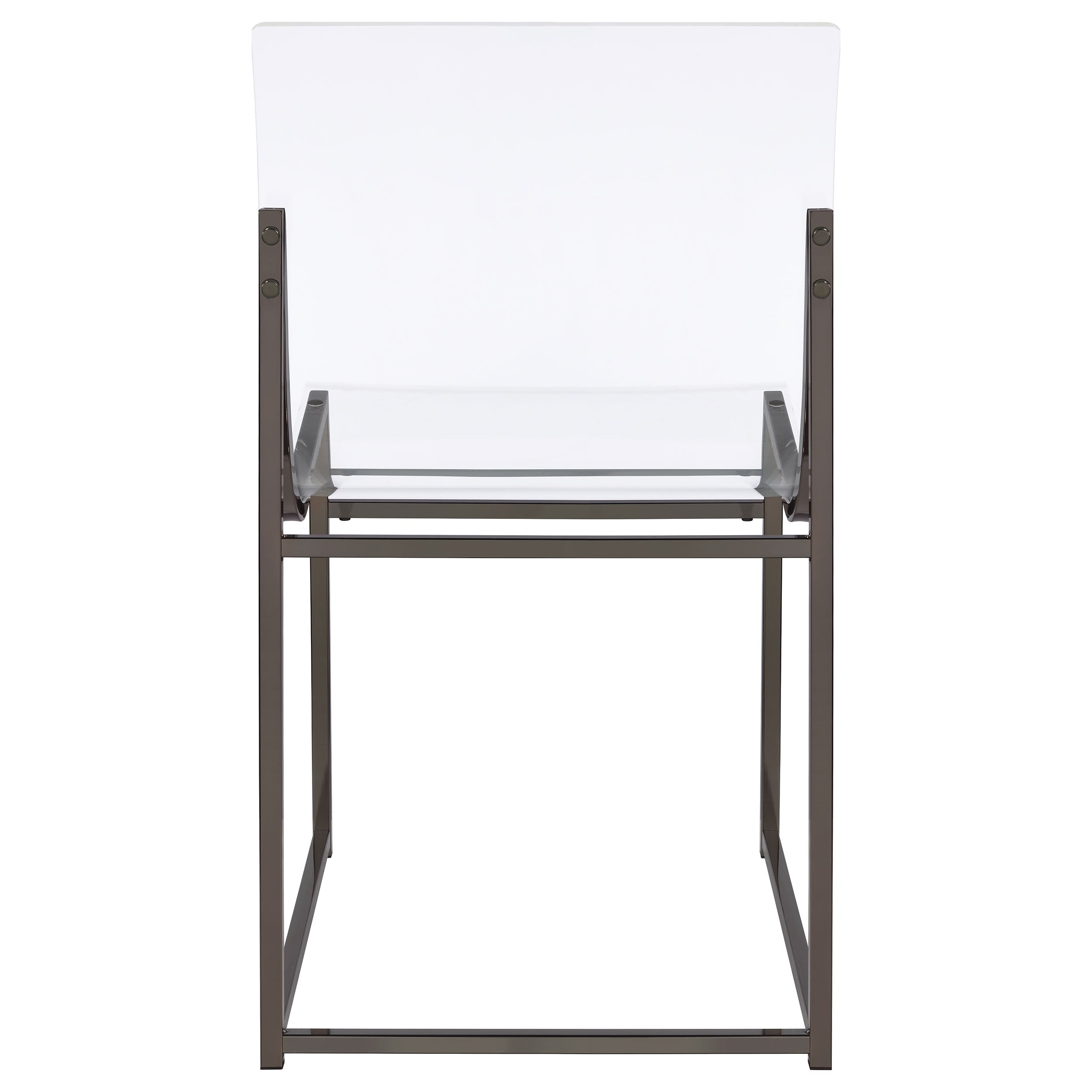 Adino Acrylic Dining Side Chair Black Nickel (Set of 2)