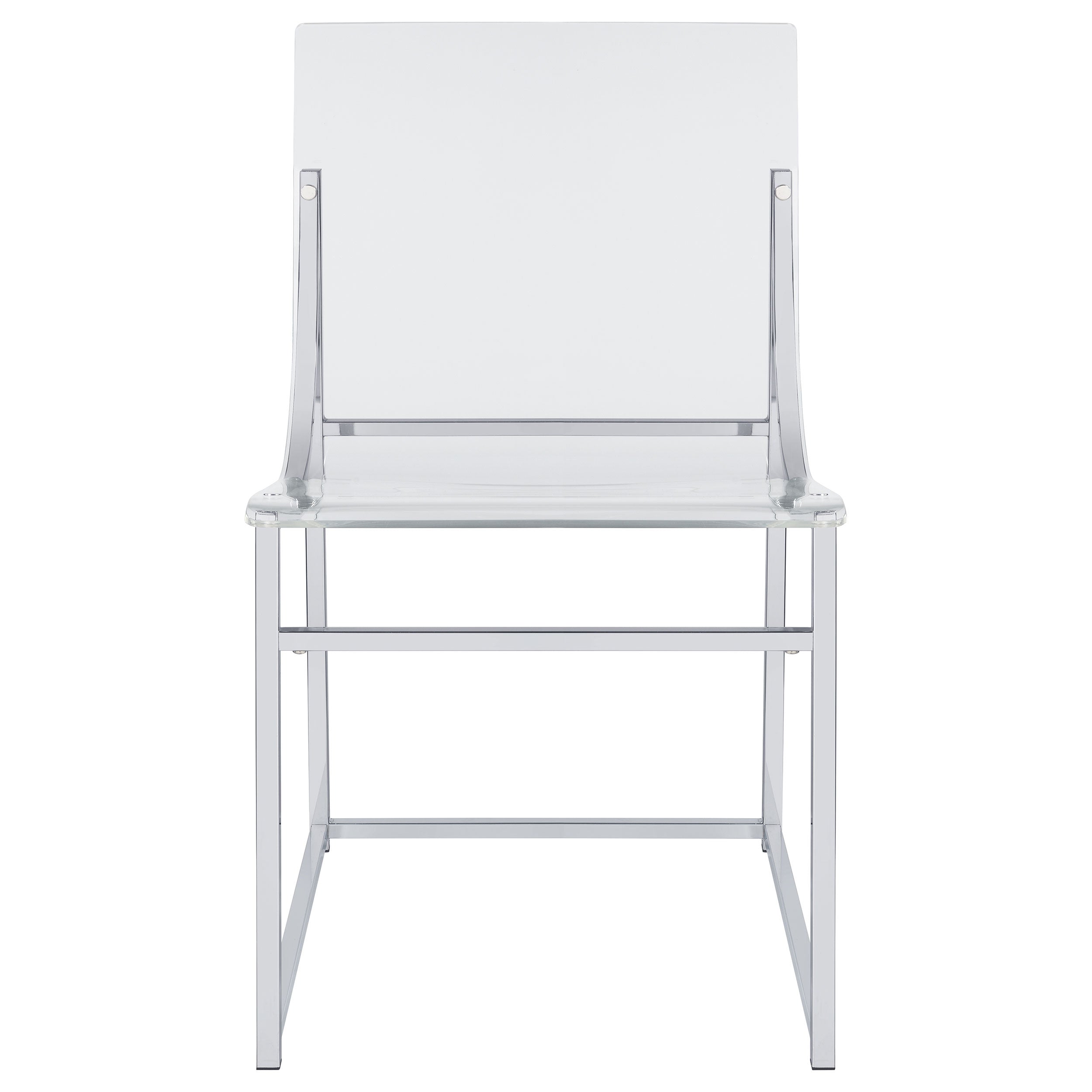 Adino Acrylic Dining Side Chair Chrome (Set of 2)