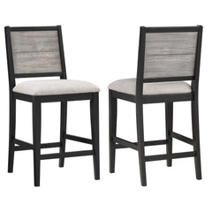 Best Furniture Outlet - Coaster - Elodie Wood Counter Chair Grey and Black (Set of 2) - 121229