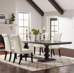 Best Furniture Outlet - Coaster - Phelps 5-piece Rectangular Dining Table Set Distressed Noir - 121231-S5