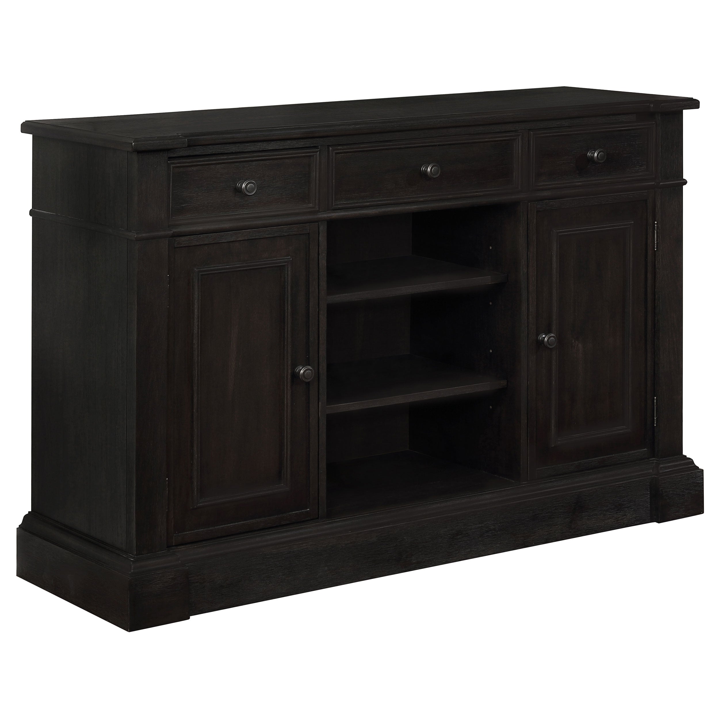 Best Furniture Outlet - Coaster - Phelps 2-door Sideboard Buffet Cabinet Distressed Noir - 121235