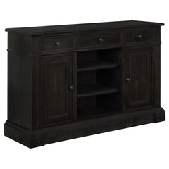 Best Furniture Outlet - Coaster - Phelps 2-door Sideboard Buffet Cabinet Distressed Noir - 121235