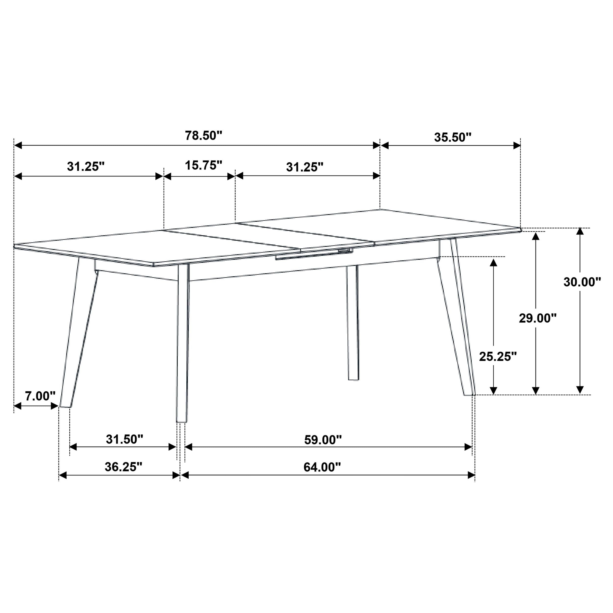 Crestmont 7-piece Extension Leaf Dining Table Set Black