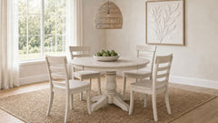 Best Furniture Outlet - Coaster - Orrison 5-piece Oval 62-inch Extension Leaf Dining Set Linen - 121261-S5