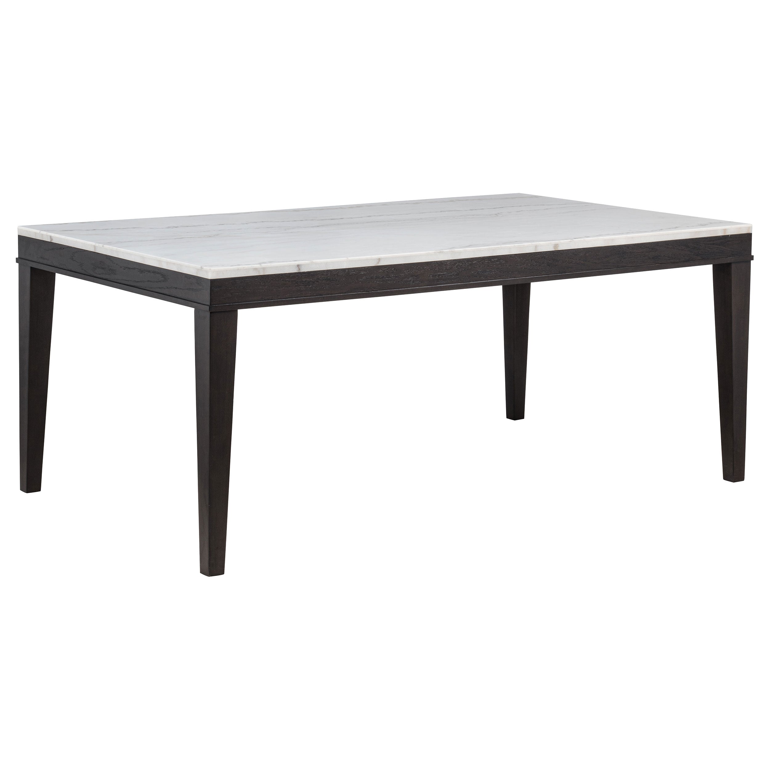 Best Furniture Outlet - Coaster - Averill 72-inch Rectangular White Marble Top Dining Table Coffee Bean - 121291