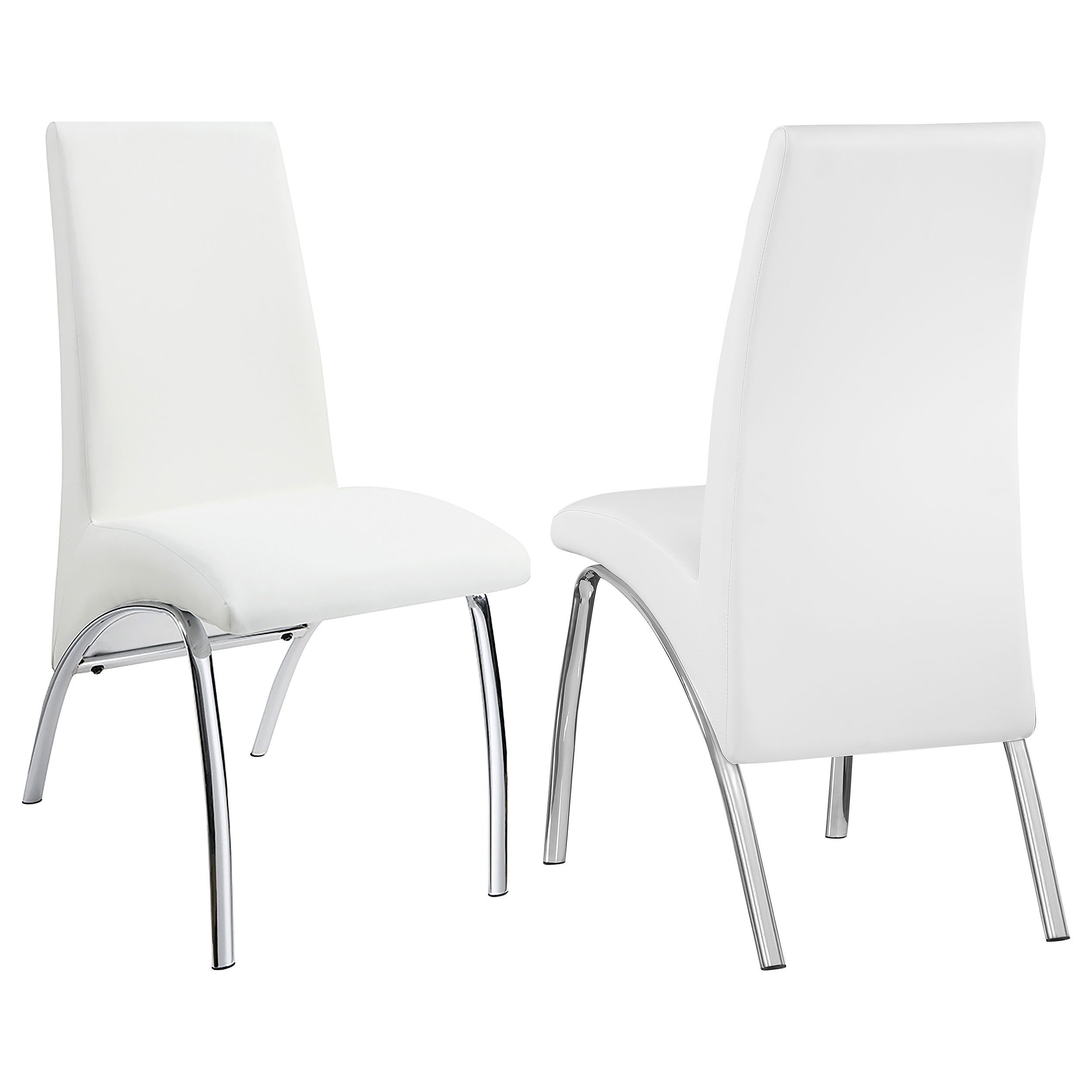 Best Furniture Outlet - Coaster - Bishop Upholstered Dining Side Chair White (Set of 2) - 121572